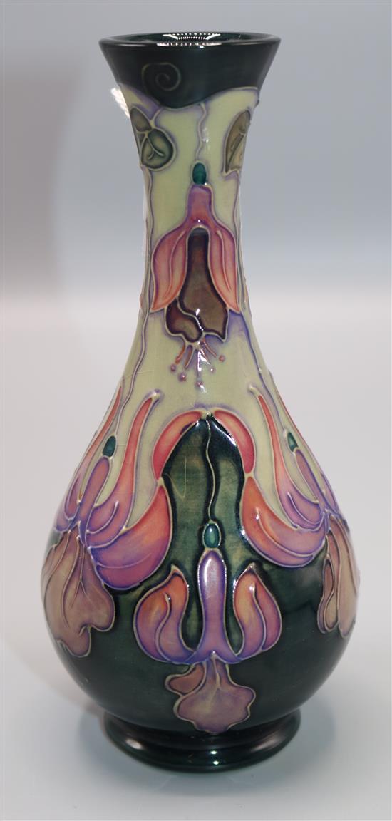 Moorcroft Collectors Club Fuchsia pattern vase